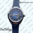 Реплика часов Omega Aqua Terra 150m T Worldtimer 43mm Stainless steel Case Rubber Strap