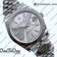 Реплика часов Rolex Datejust 41 Stainless steel 904L Steel Top-tier Копия один в один Silver Dial Jubilee Bracelet