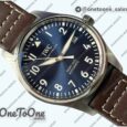 Реплика часов Iwc Mark XVIII IW327010 Le Petit Prince Top-tier Копия один в один Blue Dial on Brown Leather Strap V7F Asian ET