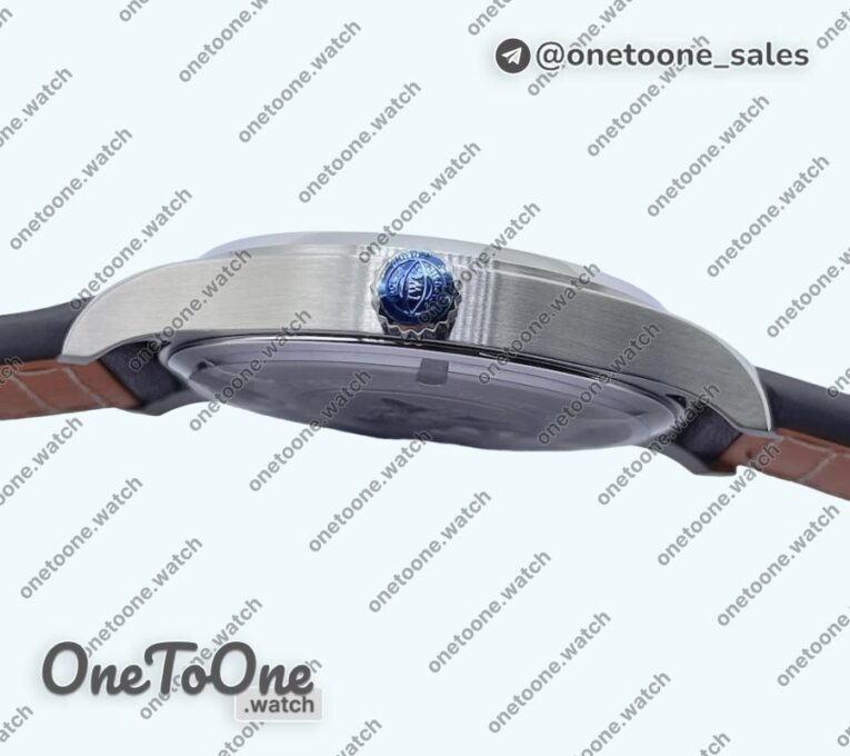 Реплика часов Iwc Mark XVIII IW327010 Le Petit Prince Top-tier Копия один в один Blue Dial on Brown Leather Strap V7F Asian ET