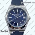 Реплика часов Vacheron Constantin Overseas 4500V Stainless steel Top-tier Копия один в один Blue Dial on Blue Rubber Strap