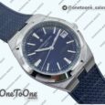Реплика часов Vacheron Constantin Overseas 4500V Stainless steel Top-tier Копия один в один Blue Dial on Blue Rubber Strap