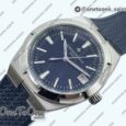 Реплика часов Vacheron Constantin Overseas 4500V Stainless steel Top-tier Копия один в один Blue Dial on Blue Rubber Strap