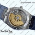 Реплика часов Vacheron Constantin Overseas 4500V Stainless steel Top-tier Копия один в один Blue Dial on Blue Rubber Strap