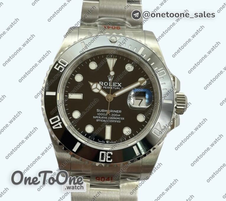 Реплика часов Rolex Submariner 41mm 126610 LN Black Ceramic Black Dial on Stainless steel Bracelet E