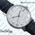 Реплика часов Breguet Classique Ref 5177 Stainless steel White Dial Leather Strap
