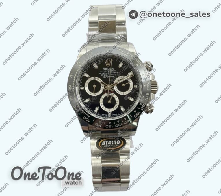 Реплика часов Rolex Daytona 116500LN Top-tier Копия один в один 904L Stainless steel Case and Bracelet Black Dial
