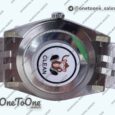 Реплика часов Rolex Datejust 41 Stainless steel 904L Steel Top-tier Копия один в один Gray Dial Green Roman on Stainless steel Bracelet