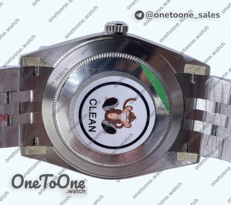 Реплика часов Rolex Datejust 41 Stainless steel 904L Steel Top-tier Копия один в один Gray Dial Green Roman on Stainless steel Bracelet