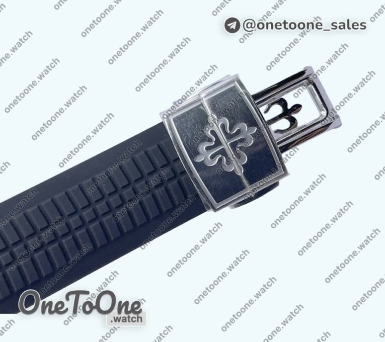 Реплика часов Patek Philippe Aquanaut 5968 Stainless steel Top-tier Копия один в один Gray Dial on Black Rubber Strap