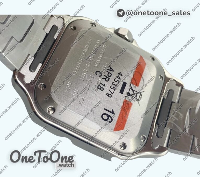 Реплика часов Cartier Santos de Cartier 35mm 2018 Top-tier Копия один в один White Dial on Stainless steel SmartLinks Bracelet MIYOTA 3KF 9015