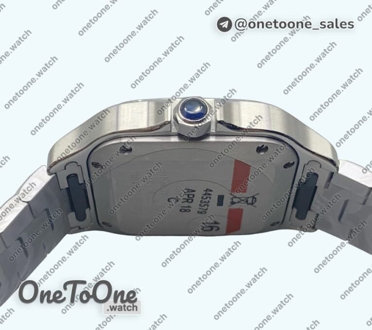 Реплика часов Cartier Santos de Cartier 35mm 2018 Top-tier Копия один в один White Dial on Stainless steel SmartLinks Bracelet MIYOTA 3KF 9015