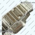 Реплика часов Cartier Santos de Cartier 35mm 2018 Top-tier Копия один в один White Dial on Stainless steel SmartLinks Bracelet MIYOTA 3KF 9015