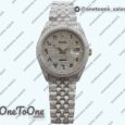 Реплика часов Rolex DateJust 41mm 126334 Full Paved Diamonds Top-tier Копия один в один Diamond Dial Arabic Markers Jubilee Bracelet