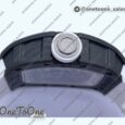 Реплика часов Richard Mille 055 Bubba Watson PT Carbon Case White Skeleton Dial Rubber Strap RMUL2