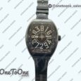 Реплика часов Franck Muller Vanguard Mens Crazy Hours PVD Case Black Dial Leather Strap J