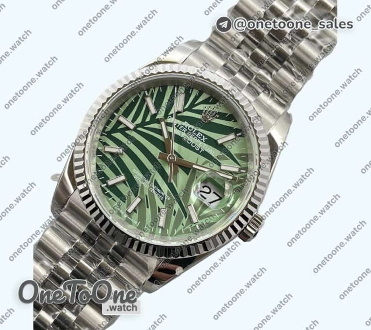 Реплика часов Rolex DateJust 36mm Stainless steel 126234 Top-tier Копия один в один New Green Dial Jubilee Bracelet