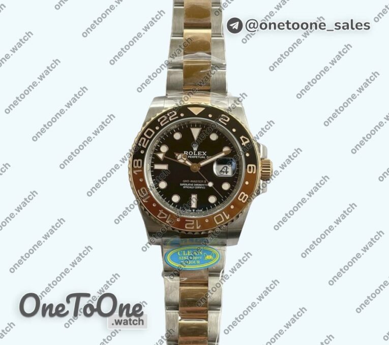 Реплика часов Rolex T-Master II 126711CHNR 904L/Rose gold Top-tier Копия один в один Black Dial on 904L/Rose gold Bracelet DD3285