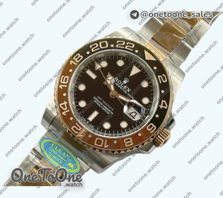 Реплика часов Rolex T-Master II 126711CHNR 904L/Rose gold Top-tier Копия один в один Black Dial on 904L/Rose gold Bracelet DD3285
