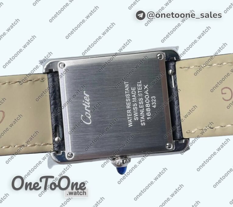 Реплика часов Cartier Cartier Tank Must Large Stainless steel White Leather K11F Swiss Quartz