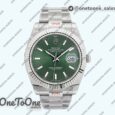 Реплика часов Rolex DateJust 41mm Stainless steel Top-tier Копия один в один Stick Marker Green Dial Stainless steel Oyster Bracelet E
