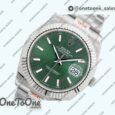 Реплика часов Rolex DateJust 41mm Stainless steel Top-tier Копия один в один Stick Marker Green Dial Stainless steel Oyster Bracelet E