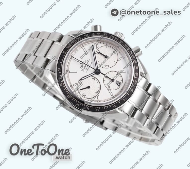 Реплика часов Omega Speedmaster Racing Chrono 40mm Stainless steel/Stainless steel Black&White Dials HRF C3330