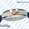 Реплика часов Omega Constellation Ceramic Bezel Stainless steel/Rose gold Top-tier Копия один в один Blue Dial Gummy Strap
