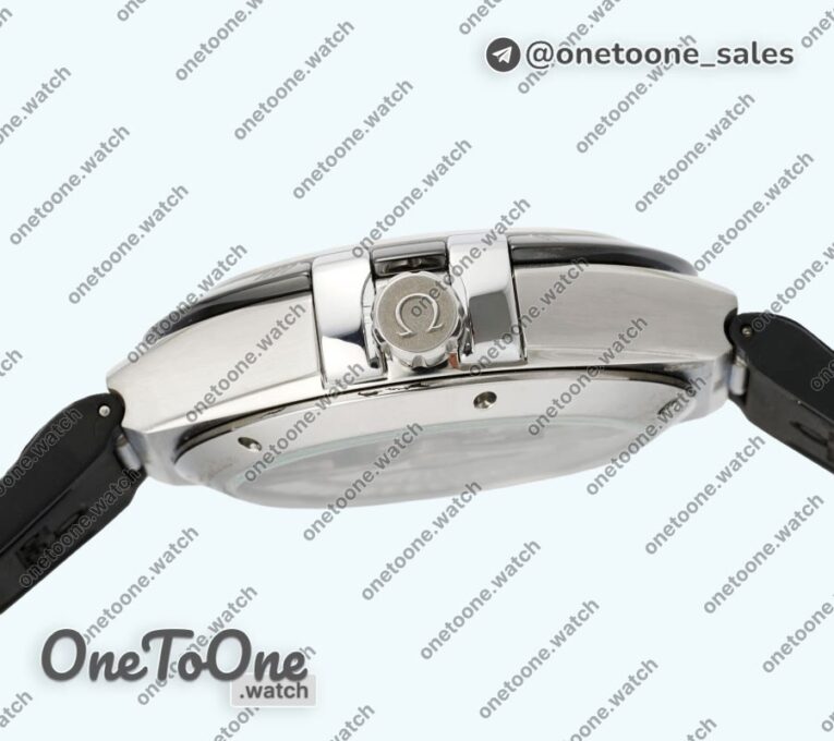 Реплика часов Omega Constellation Ceramic Bezel Stainless steel Top-tier Копия один в один Black Dial Gummy Strap