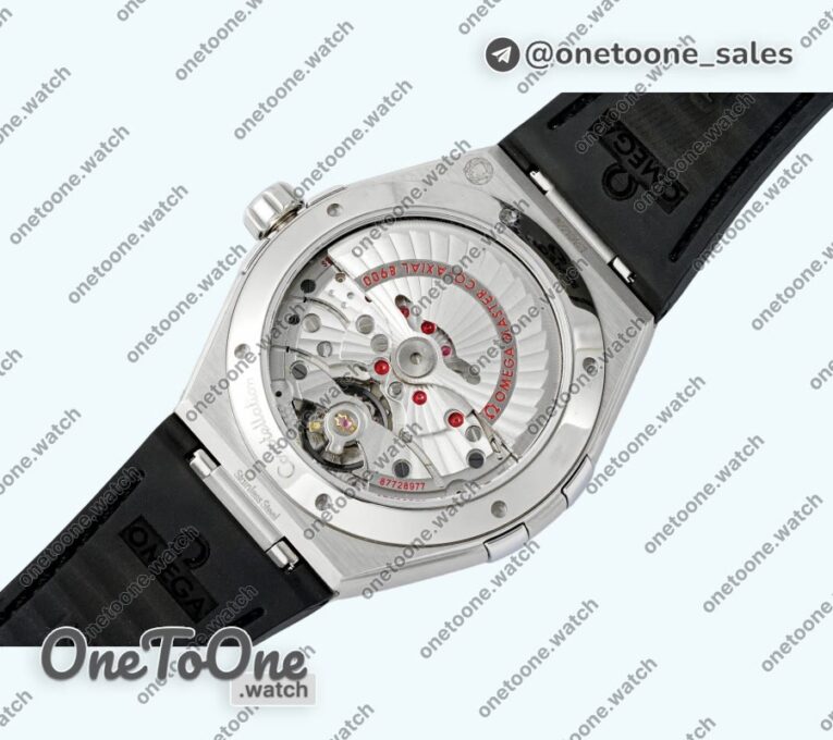 Реплика часов Omega Constellation Ceramic Bezel Stainless steel Top-tier Копия один в один Black Dial Gummy Strap