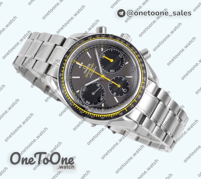 Реплика часов Omega Speedmaster Racing Chrono 40mm Stainless steel/Stainless steel Black&White&Grey Dials HRF C3330