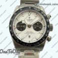 Реплика часов Tudor Black Bay Chrono Stainless steel Top-tier Копия один в один White Dial on Stainless steel Bracelet TWS