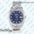 Реплика часов Rolex Datejust 41 Stainless steel 904L Steel Top-tier Копия один в один Blue Dial Diamonds Mark Jubilee Bracelet