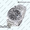 Реплика часов Rolex Datejust 41 Stainless steel 904L Steel Top-tier Копия один в один Grey Dial Diamonds Mark Jubilee Bracelet