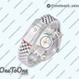 Реплика часов Rolex Datejust 41 Stainless steel 904L Steel Top-tier Копия один в один Grey Dial Diamonds Mark Jubilee Bracelet