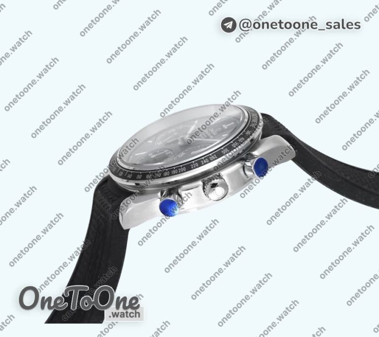Реплика часов Omega Speedmaster Racing Chrono 40mm Stainless steel/Stainless steel Black Dial Rubber Strap HRF C3330