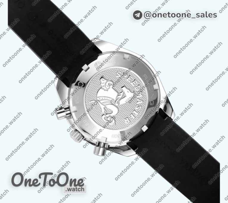 Реплика часов Omega Speedmaster Racing Chrono 40mm Stainless steel/Stainless steel Black Dial Rubber Strap HRF C3330