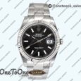 Реплика часов Rolex Datejust 41 Stainless steel 904L Steel Top-tier Копия один в один Black Dial Oyster Bracelet