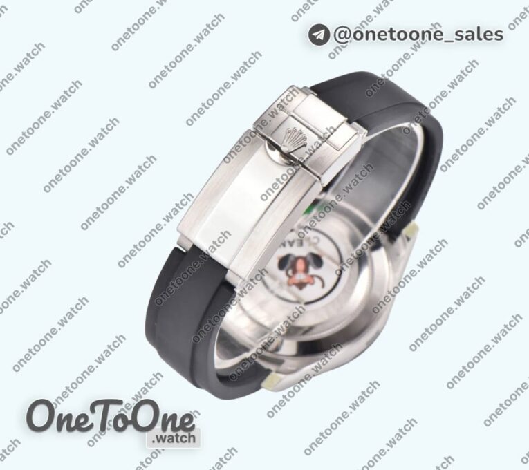 Реплика часов Rolex Daytona 116520 904L Stainless steel White Dial Rubber Strap V2