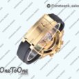 Реплика часов Rolex Daytona 116518 Top-tier Копия один в один Yellow gold Case White Dial on Oysterflex Ru bber Strap V2