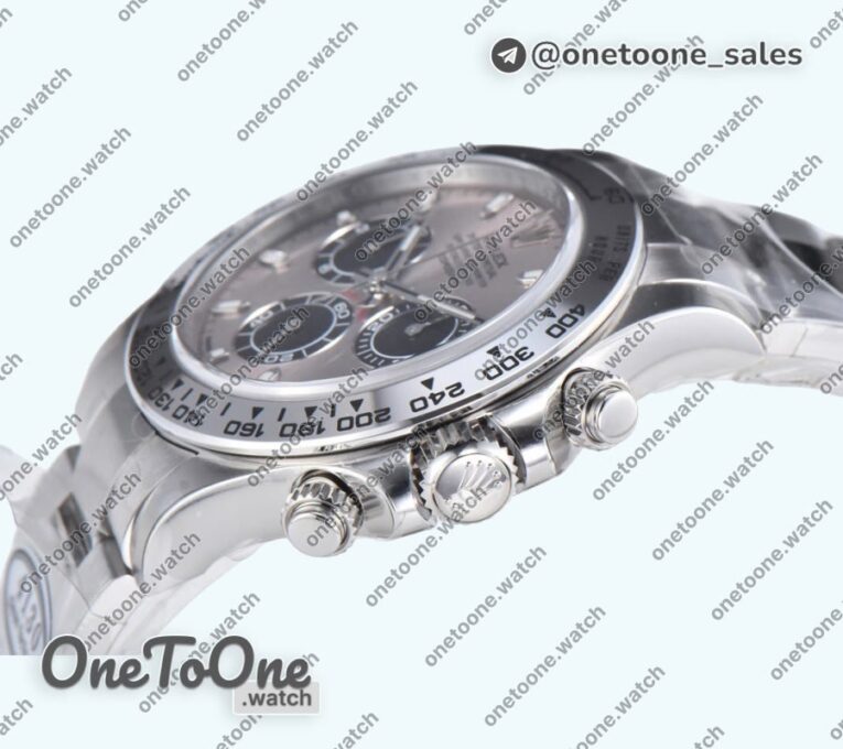 Реплика часов Rolex Daytona 116509 904L Top-tier Копия один в один Gray Dial on 904L Stainless steel Bracelet