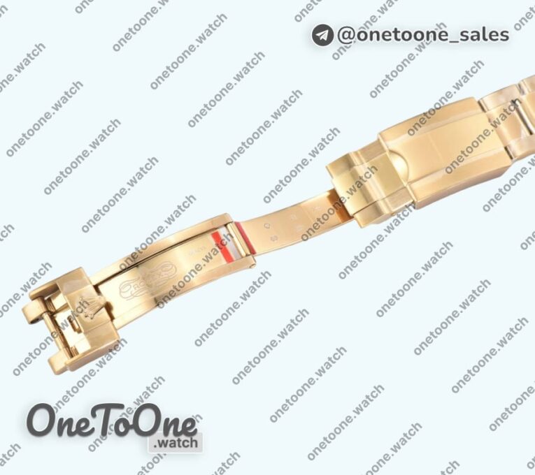 Реплика часов Rolex Daytona 116508 904L Yellow gold Case Black/Yellow gold Dial Stick Mark Bracelet