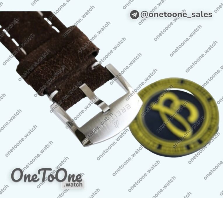 Реплика часов Breitling Top Time Chrono Stainless steel Top-tier Копия один в один White Dial Brown Leather Strap BLS