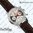 Реплика часов Breitling Top Time Chrono Stainless steel Top-tier Копия один в один White Dial Brown Leather Strap BLS