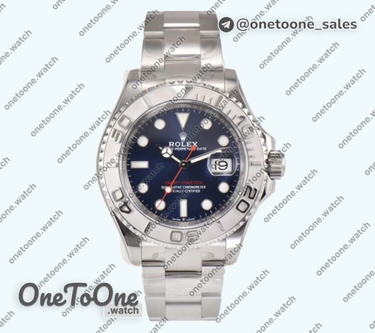 Реплика часов Rolex Yacht-Master 126622 904L Steel Top-tier Копия один в один Blue Dial on Stainless steel Bracelet
