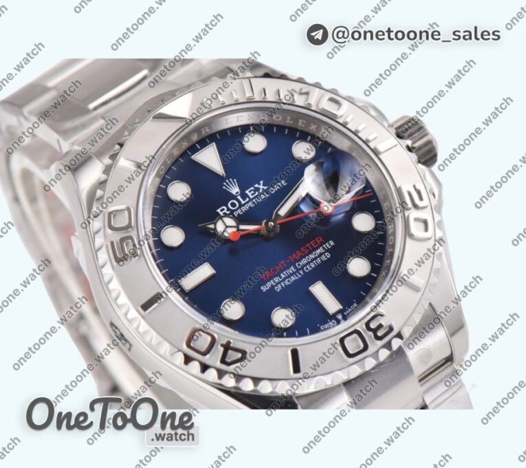 Реплика часов Rolex Yacht-Master 126622 904L Steel Top-tier Копия один в один Blue Dial on Stainless steel Bracelet