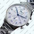 Реплика часов Iwc Portuguese Chrono IW3716 Top-tier Копия один в один White Dial on Stainless steel Bracelet