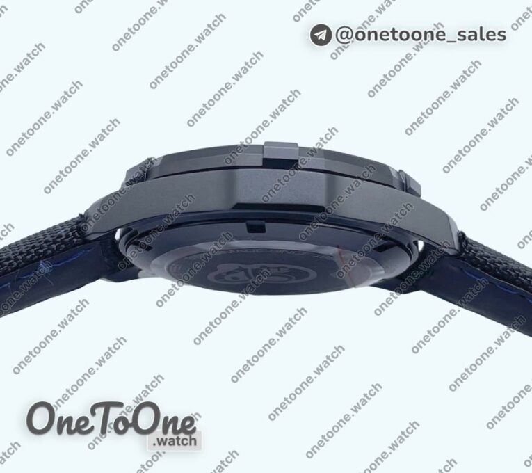 Реплика часов Tag Heuer Aquaracer Calibre 5 PVD 41mm Top-tier Копия один в один Carbon/Blue Dial on Black Nylon Strap T SW200