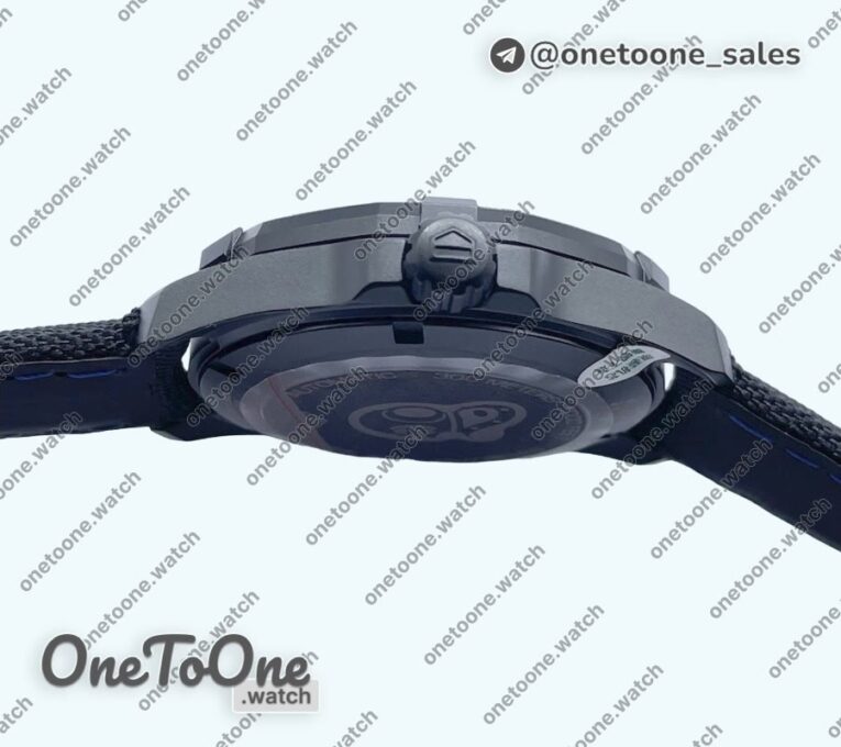 Реплика часов Tag Heuer Aquaracer Calibre 5 PVD 41mm Top-tier Копия один в один Carbon/Blue Dial on Black Nylon Strap T SW200