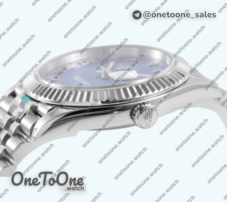 Реплика часов Rolex DateJust 41mm 126334 Top-tier Копия один в один 904L Steel Blue Dial Roman Marker on Jubilee Bracelet
